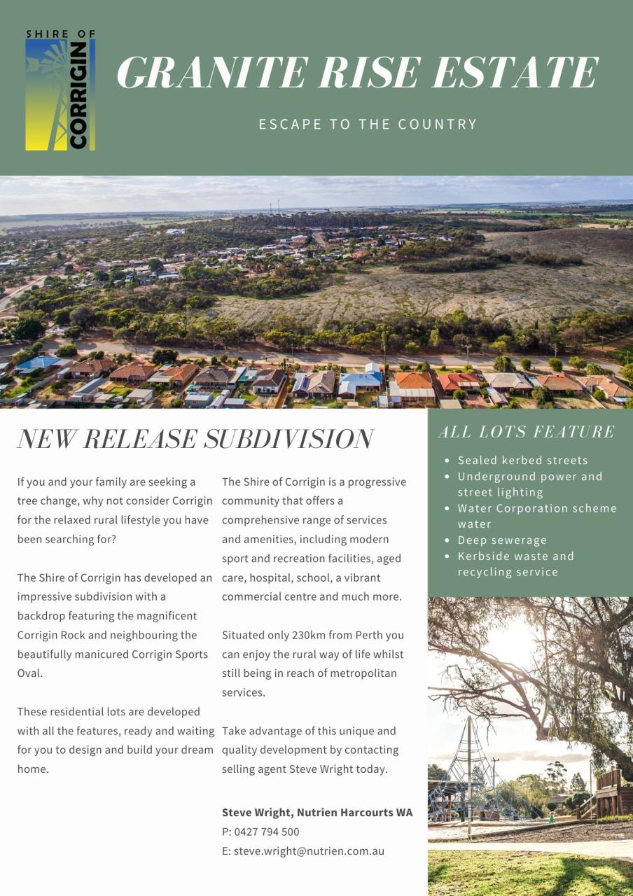 Land For Sale » Shire of Corrigin