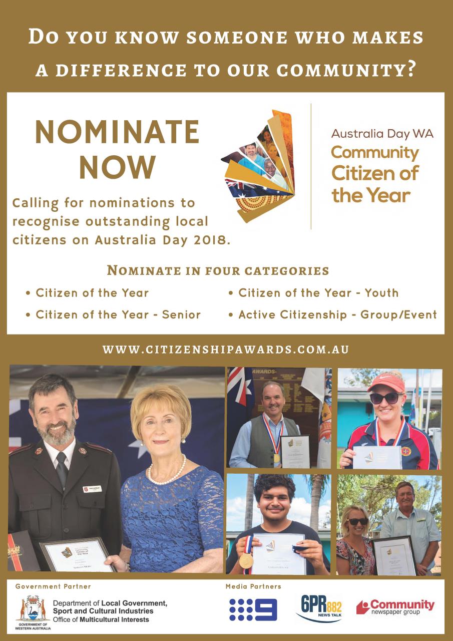 News Story - Australia Day WA - COMMUNITY CITIZEN OF THE YEAR » Shire ...