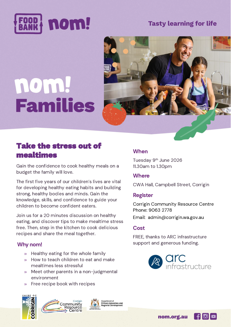 Foodbank Nom! Cooking Classes